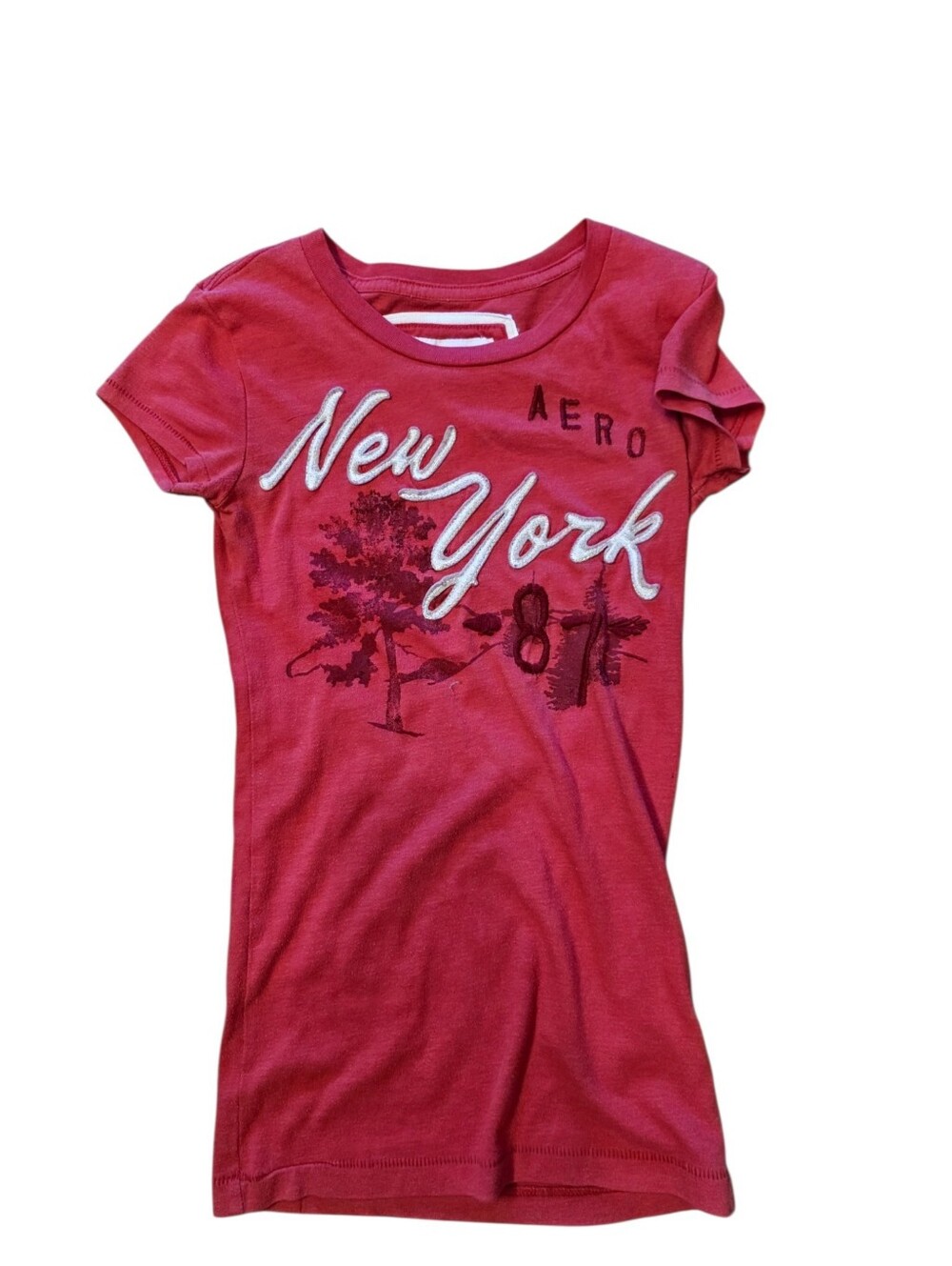 Aeropostale Red 'New York' Graphic Short Sleeve Tee